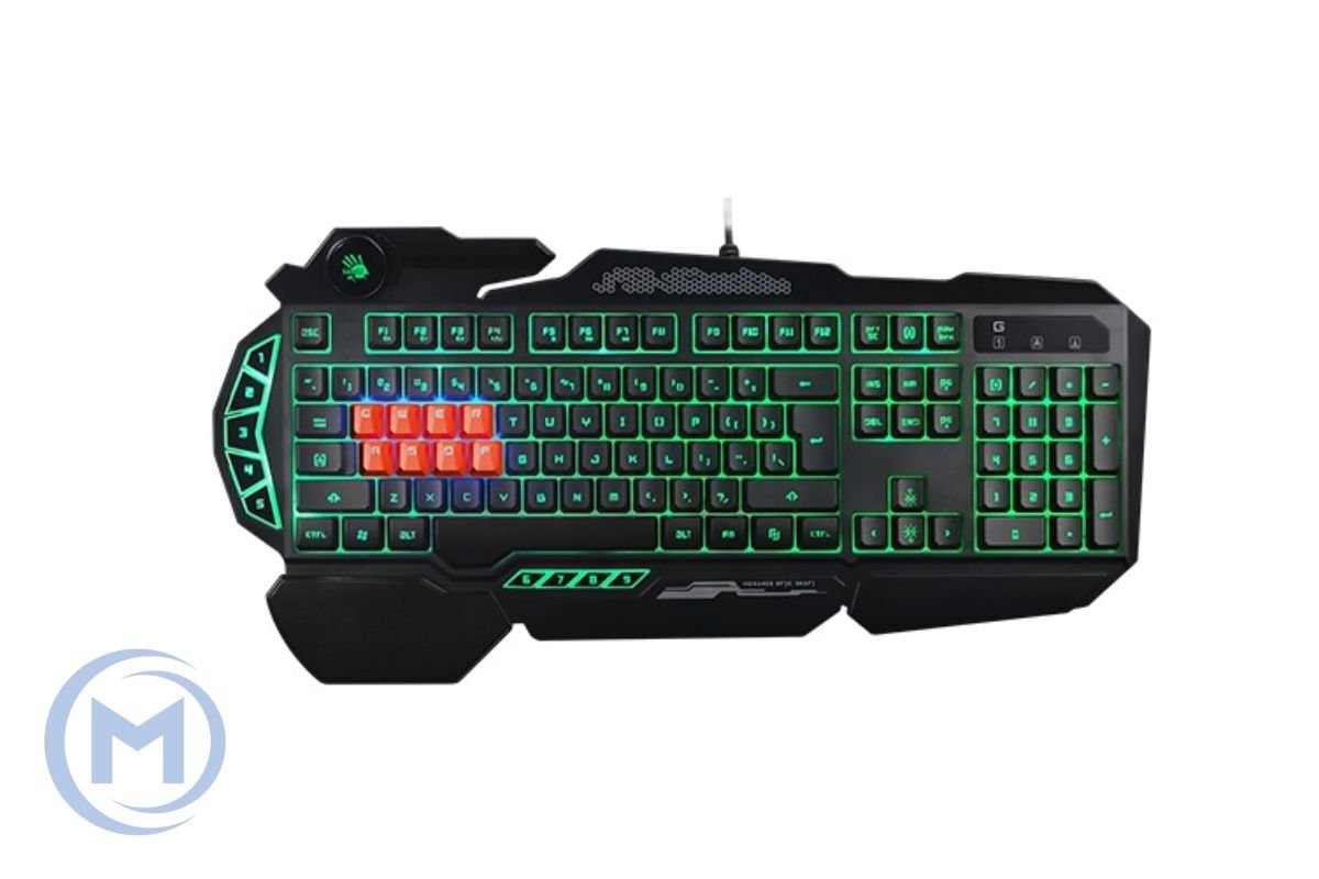 A4TECH BLOODY B318 LIGHT STRIKE GAMING 8 IR MICRO-SWITCH KEYBOARD USB US+RUSSIAN