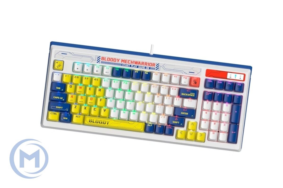 A4TECH BLOODY B950 LK LIBRA RGB GAMING WARRIOR BLUE ORANGE SWITCH KEYBOARD USB US+RUSSIAN