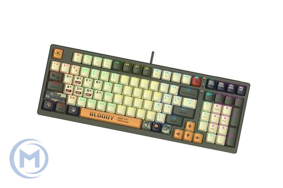 A4TECH BLOODY S98 AVIATOR GAMING MECHANICAL BLMS RED SWITCH RGB KEYBOARD USB US+RUS