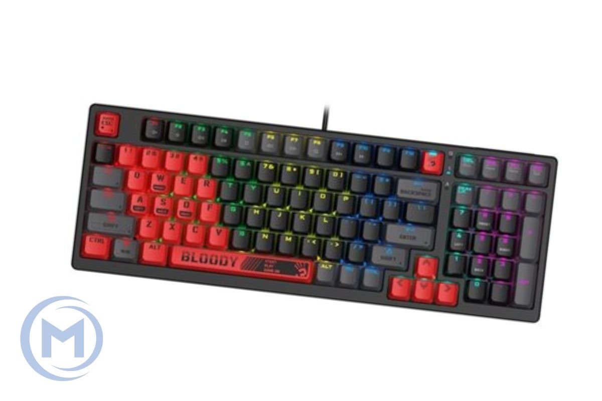 A4TECH BLOODY S98 SPORTS RED GAMING MECHANICAL BLMS RED SWITCH RGB KEYBOARD USB US+RUS