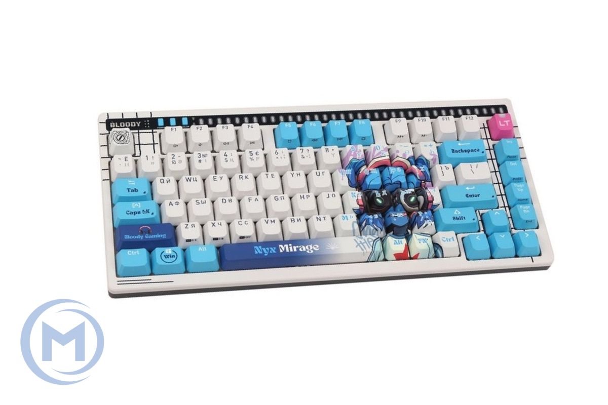 A4TECH BLOODY SAVAGE IMPACT AT75 NYX MIRAGE GAMING ALPHA OPTICAL SWITCH RGB KEYBOARD USB US+RUS