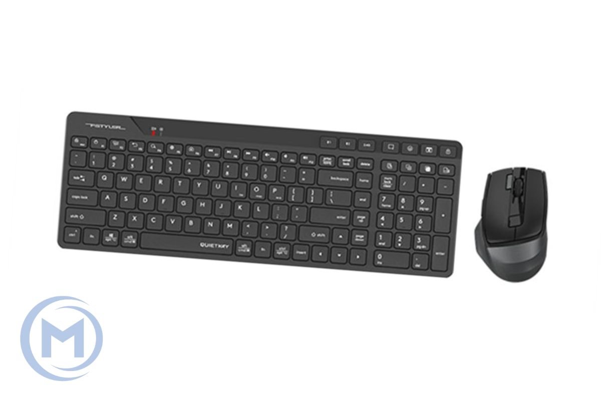 A4TECH FSTYLER FB2800C Air2(FBK27C+FB45CS Air2) BT+2.4G KEYBOARD + MOUSE COMBO SET BLACK US+RU