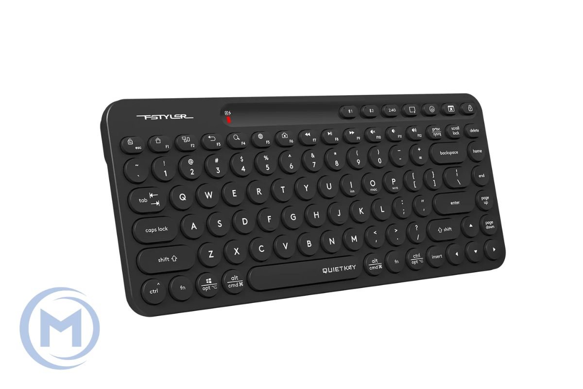 A4TECH FSTYLER FBK36C AS BLUETOOTH+2.4G WIRELESS RECHARGEABLE KEYBOARD USB BLACK US+RUSSIAN