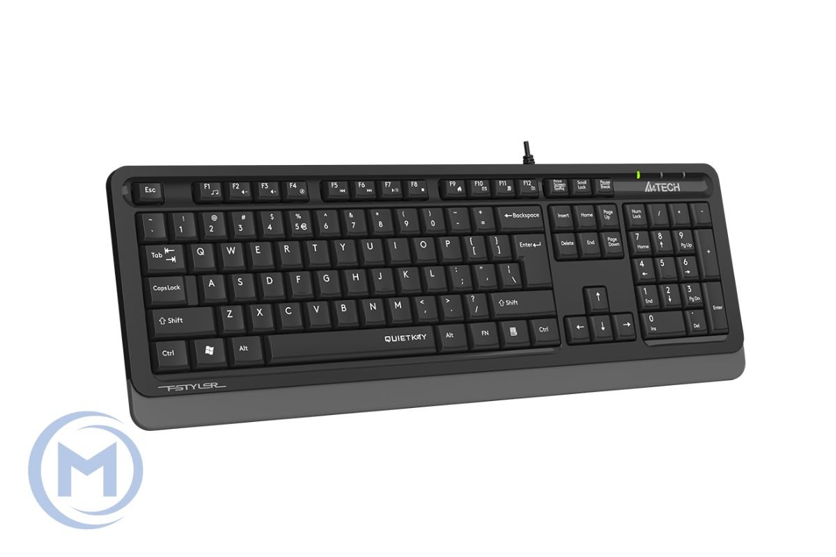A4TECH FSTYLER FK10 MULTIMEDIA SLEEK COMFORT KEYBOARD USB BLACK US+RUSSIAN