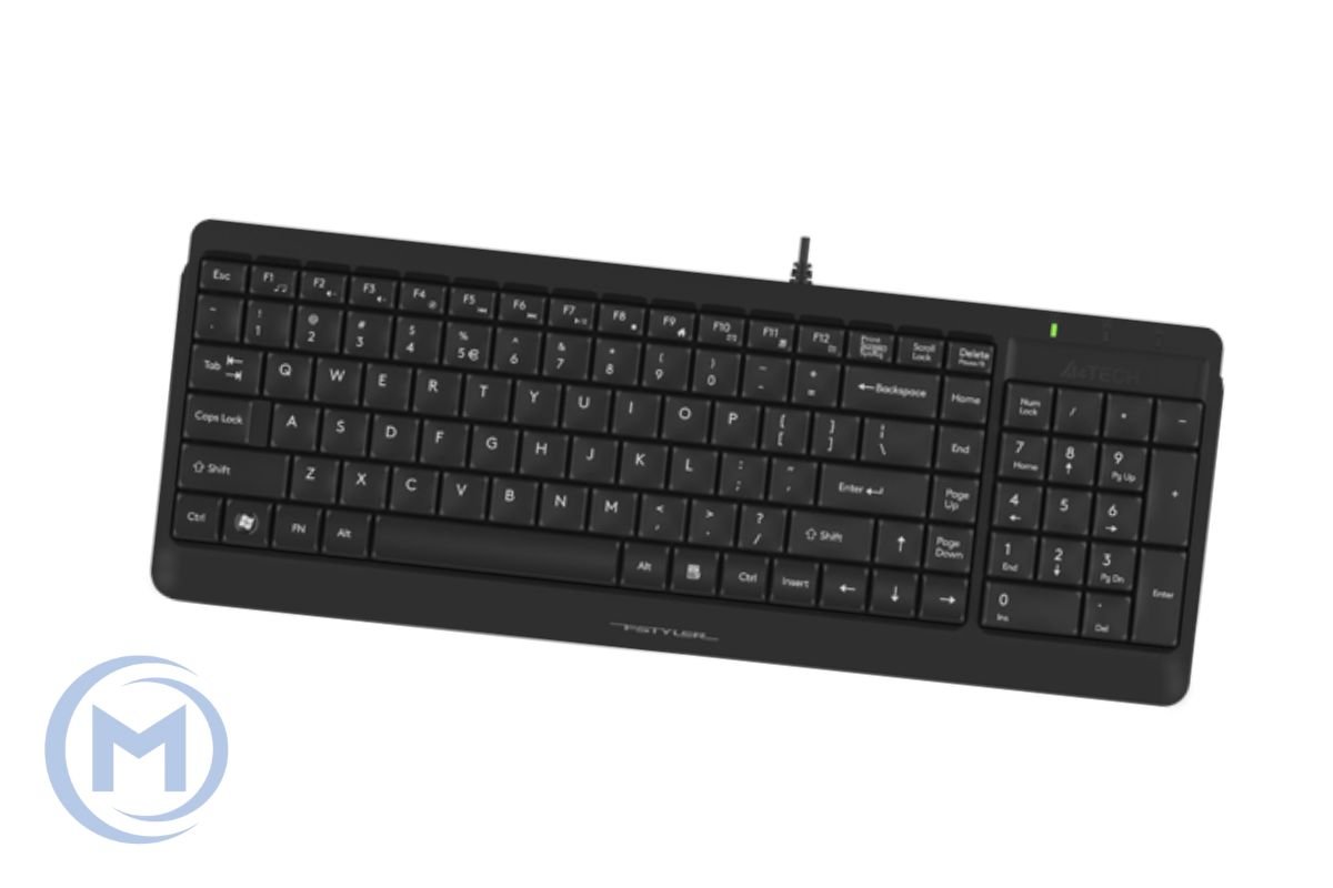 A4TECH FSTYLER FK15 MULTIMEDIA COMPACT KEYBOARD USB BLACK US+RUSSIAN