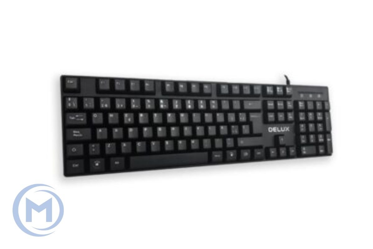 Delux K6888U wired keyboard black USB RUS+KG