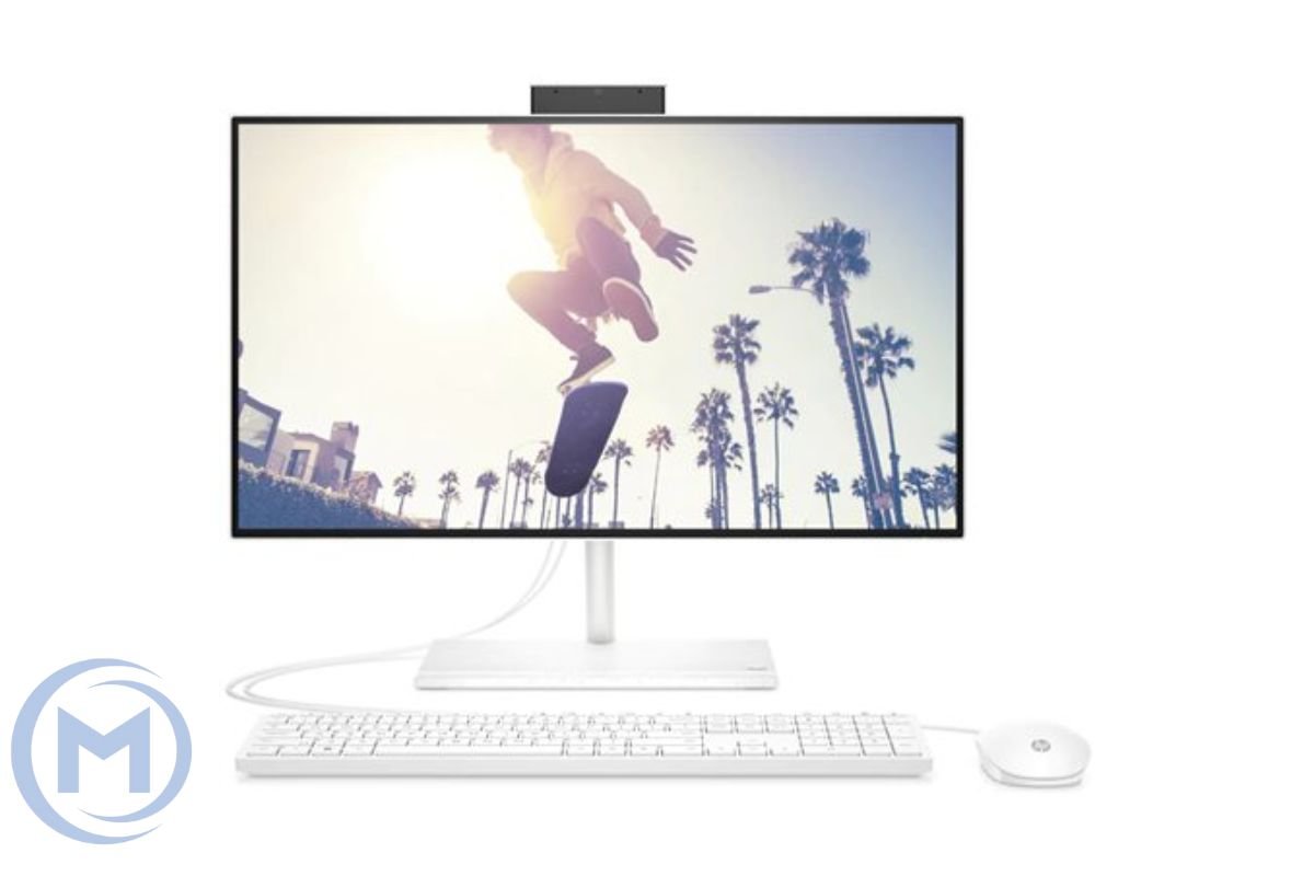 Моноблок HP AIO 24-cb1009ny Intel Core i5-1235U (up to 4.4Ghz), 32GB DDR4, 2TB SSD NVMe, 23.8" (1920x1080) Full HD VA, WiFi, LAN, BT, WebCam, клавиатура + мышь Eng, белый [6P139EA#B1R]