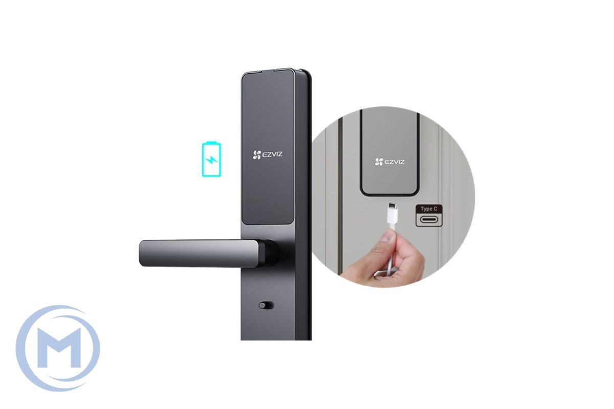                 Дверной замок EZVIZ CS-DL05-R200-WBCP-GR(M) черный,правая дверь,пароль/карта/палец/ключ