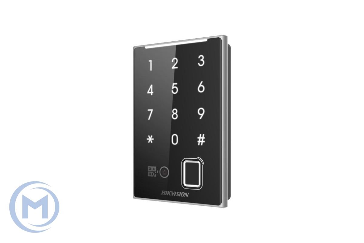                 Считыватель с сенсорной клавиатурой HIKVISION  DS-K1109DKFB(STD)Mifare,Bluetooth,QR,палец,пласт,IP65