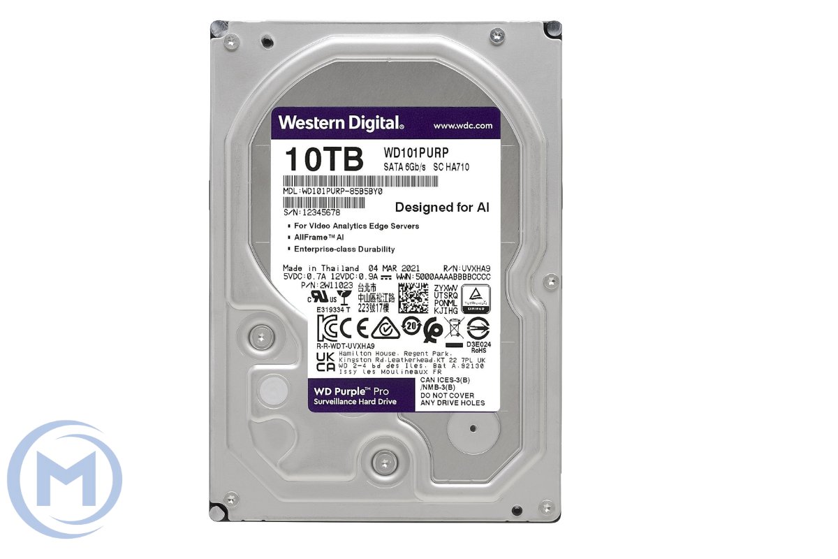                 WD 10TB 7200rpm 256MB WD101PURP PURPLE PRO SURVEILLANCE SATA3