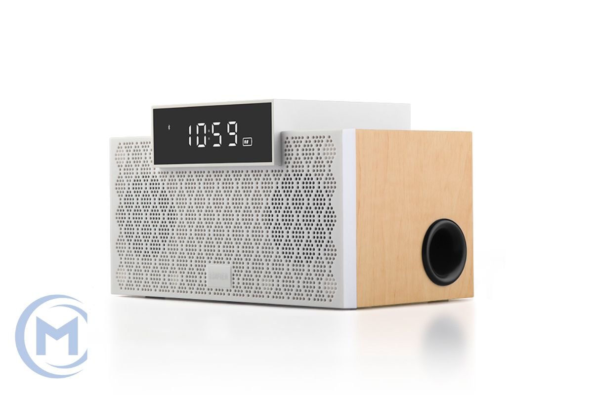 Беспроводная колонка Edifier MP260, 80dB(A), 5.0 Bluetooth, часы, будильник, AUX, USB , R/L:4W+4W SW: 12W white