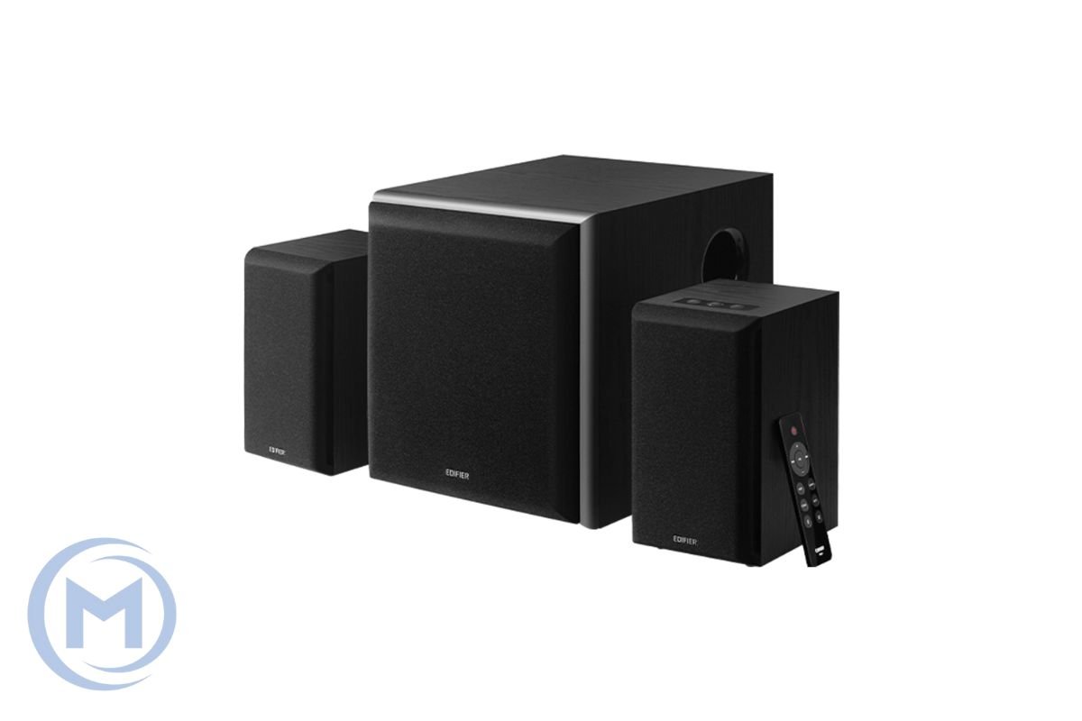 Звуковая система Edifier M601DB 2.0, ≥85dB(A), BT5.1, AUX, Bluetooth, Coaxial, Line In, Optical, 110W (R/L:20W+20W SW:70W), RMS, Пульт управления, black