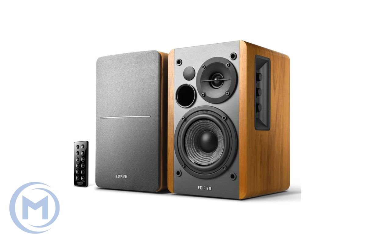 Звуковая система Edifier R1280DB 2.0, ≥85dB(A), BT, RCA, S/PDIF (coaxial), S/PDIF (optical), R/L: 21W+21W RMS, Пульт управления, Коричневый