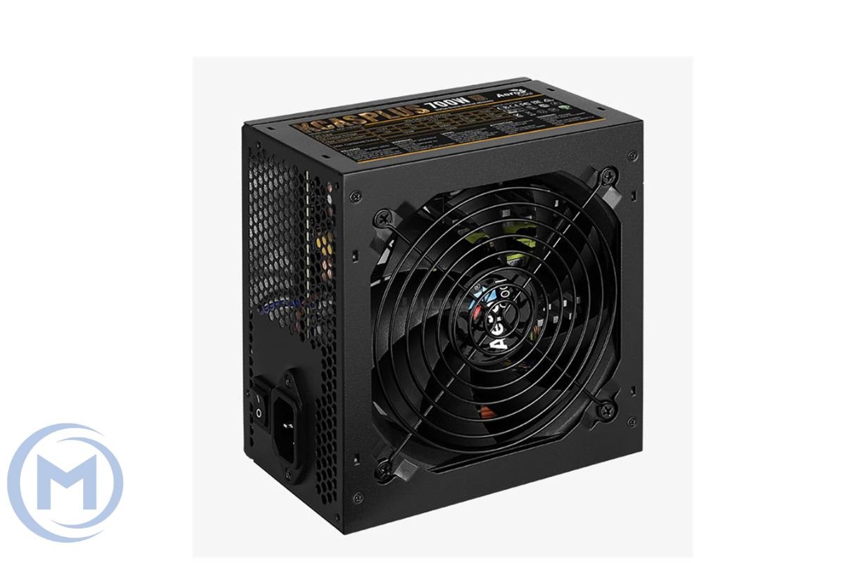 Блок питания 700W Aerocool KCAS PLUS 700W, ATX, APFC, 80PlusBronze, 20+4 pin, 4+4pin, 7*Sata, 4*Molex, 4*PCI-E 6+2 pin, Вентилятор 12 см, Кабель питания, Чёрный