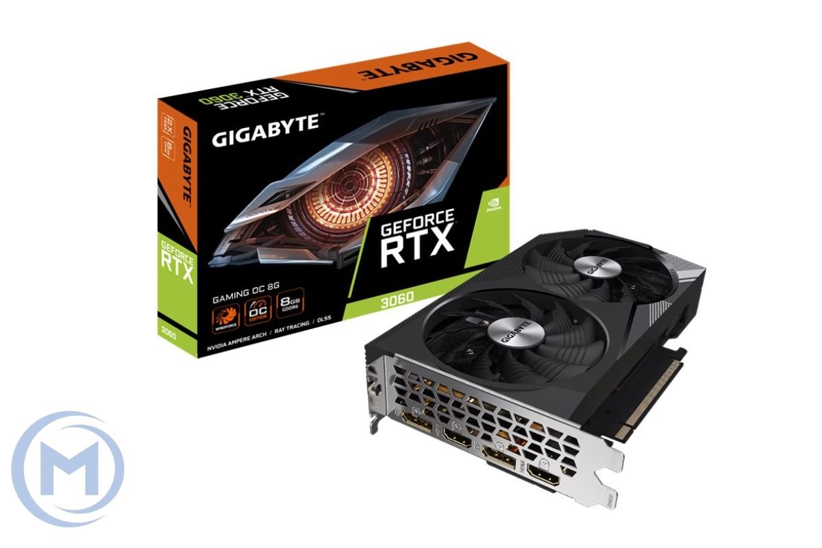 Видеокарта RTX 3060 GIGABYTE GeForce RTX3060 WINDFORCE OC 12GB GDDR6, Engine clock 1792MHz, Memory clock 15000MHz, 192Bit, 2xDP, 2xHDMI, LHR [GV-N3060WF2OC-12GD]