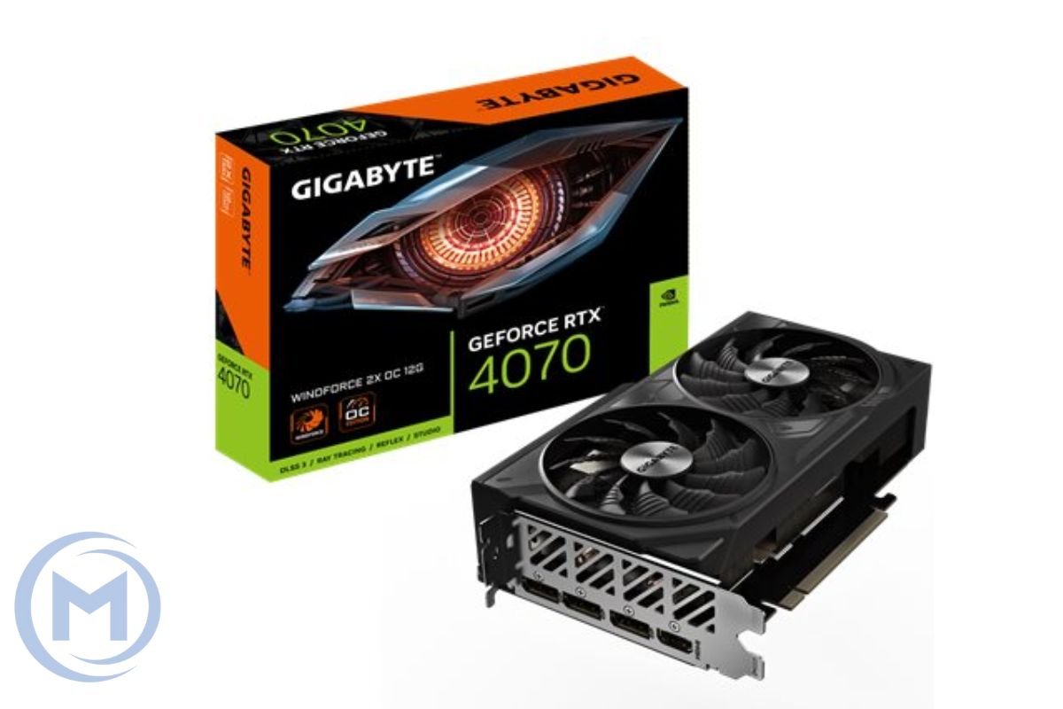 Видеокарта RTX 4070 Gigabyte GeForce RTX™ 4070 WINDFORCE 2X OC 12GB GDDR6X, Engine clock 2475MHz, Memory clock 21000MHz, 192Bit, 3xDP, 1xHDMI [GV-N4070WF2OC-12GD]