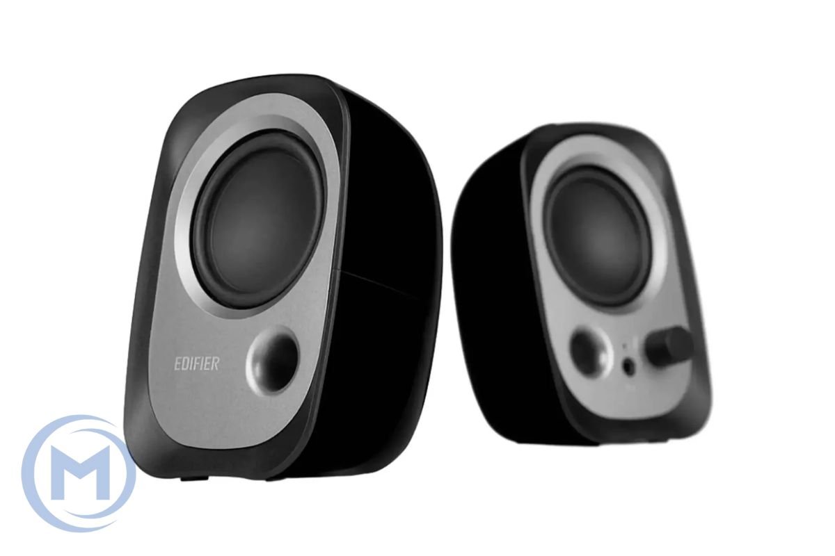 Колонки Edifier R12U, 2.0, 4Вт (2Вт*2), USB (питание), AUX, 78 х 81 х 119мм, Пластик, Черный