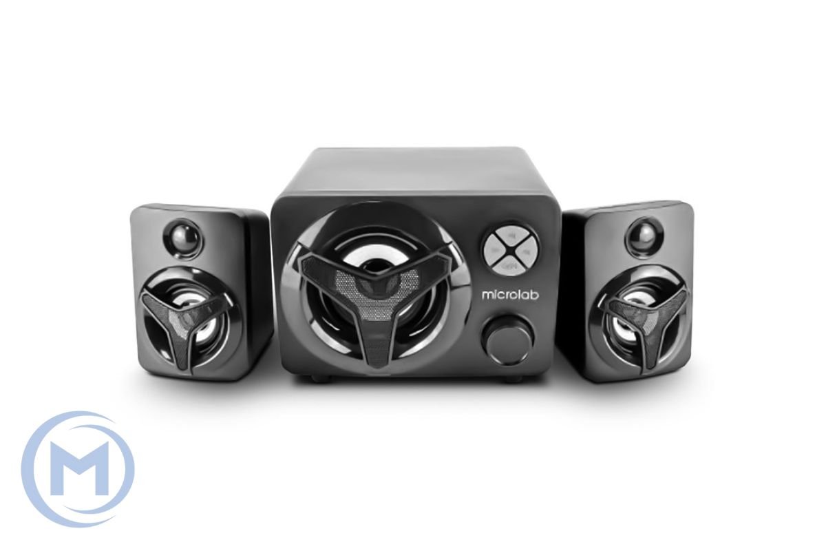 Акустическая система Microlab U210, 10Вт (2,5Вт*2+5Вт), Выход 2RCA, Вход 3.5 MiniJack, Чёрный